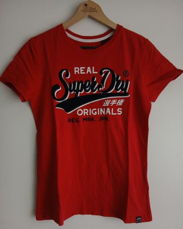 Superdry Rot Grösse M Sommer T-Shirt Vintage Logo