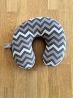 Nackenkissen Reisekissen neuwertig,Chevron Muster,grau 53