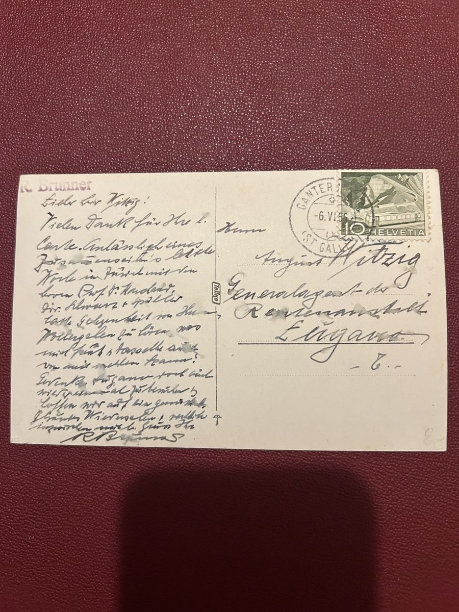 Cartoline postali: Ganterschwil Toggenburg 1955 – Usato da Breganzona venduto da Milesbo 1