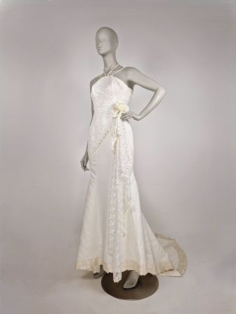 Hochzeitskleid Gr. 36 handgefertigt Satin S