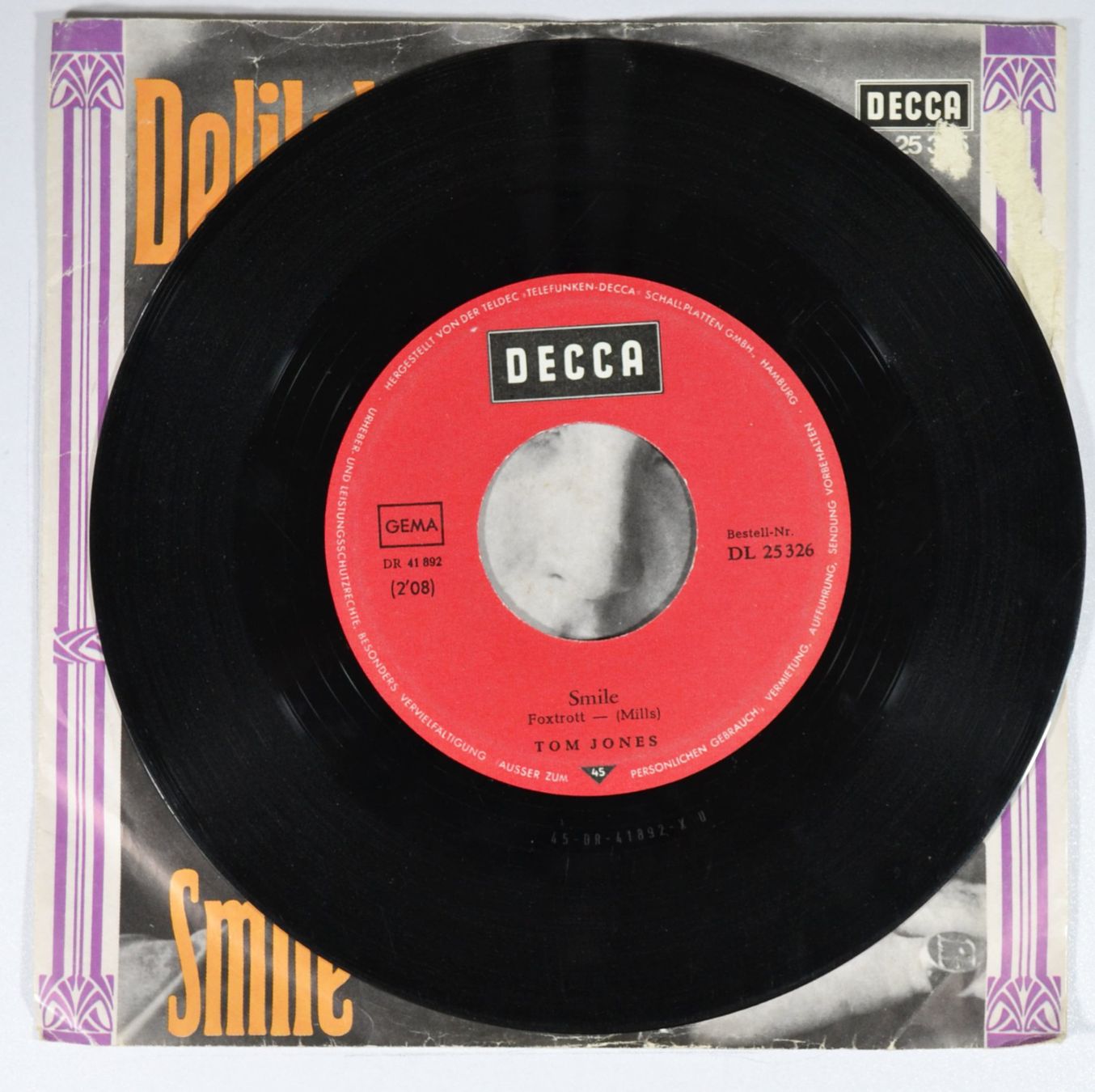 Schallplatten: Single: TOM JONES - Delila – Gebraucht aus Frenkendorf von Yard-Sale-2000 1