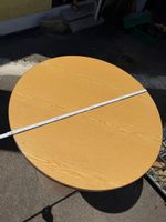 Stehtisch rund Holzoptik mit Metallfuss
