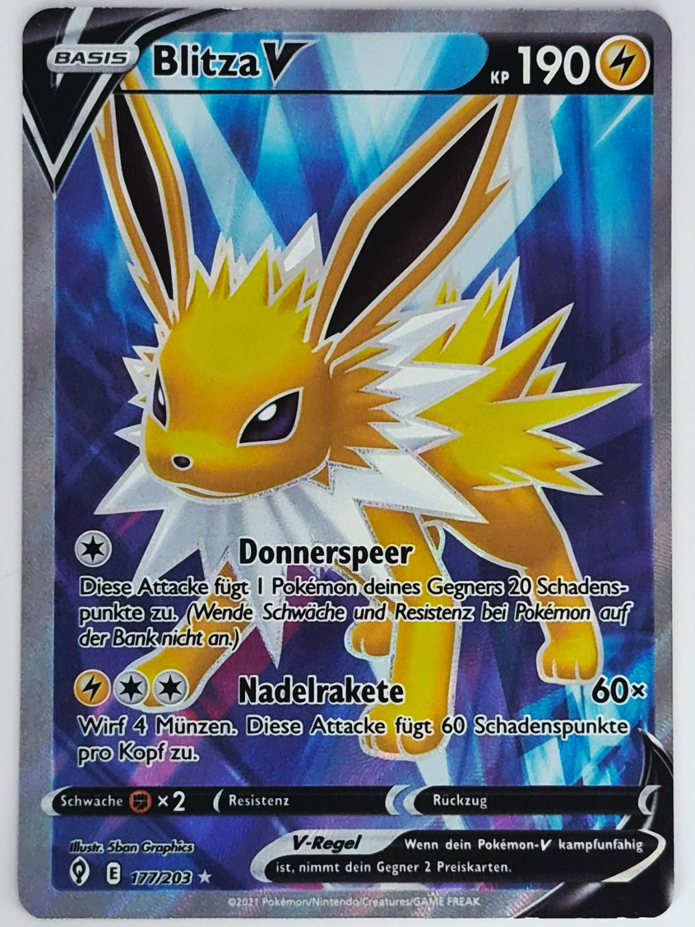Pokémon Carte collezionabili: Blitza V / Jolteon V / Drachenwandel / EVS 177 – Nuovo (secondo la descrizione) da Arni AG venduto da PokemonCardsStore