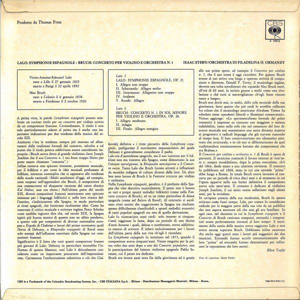 Dischi in vinile: Lalo/Stern/PO/Ormandy: Symphonie Espagnole LP – Nuovo (secondo la descrizione) da Steinhausen venduto da Vilivinili 1