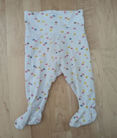 H&M Organic Baby Stramplerhose mit Füssen, Gr. 56