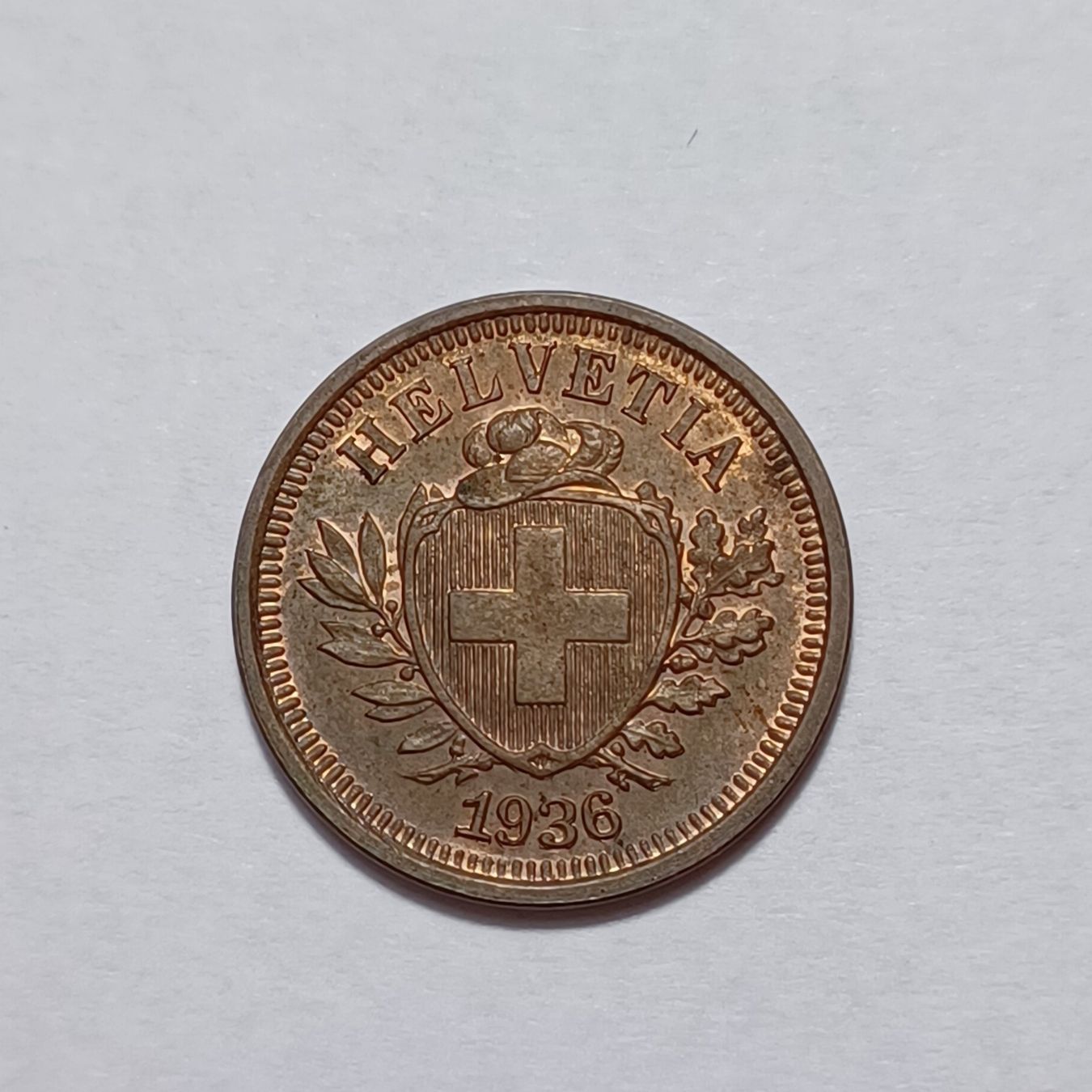 Tutti le monete: 1 Rappen 1936 stgl – Nuovo (secondo la descrizione) da Pfäffikon ZH venduto da Schweizer_Muenzen