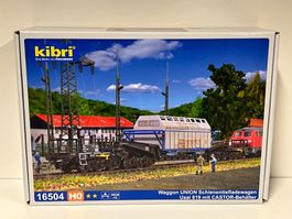 Kibri H0 Waggon UNION Schienentiefladewagen mit CASTOR