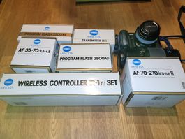 Minolta set, AF 35-70, AF 70-210, Program Flash 3500xi,...