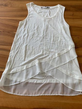 DESIGUAL Traum Longshirt ärmellos weiss  Gr. M wie NEU