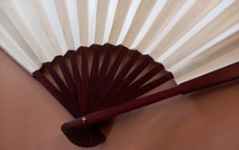 4x Chinesischer Fächer Bambusholz 60cm - Éventail Chinois
