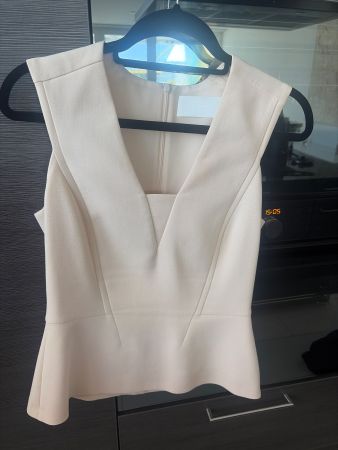 HUGO BOSS Blusentop Gr. 36 Rosé Nude Peplum Top