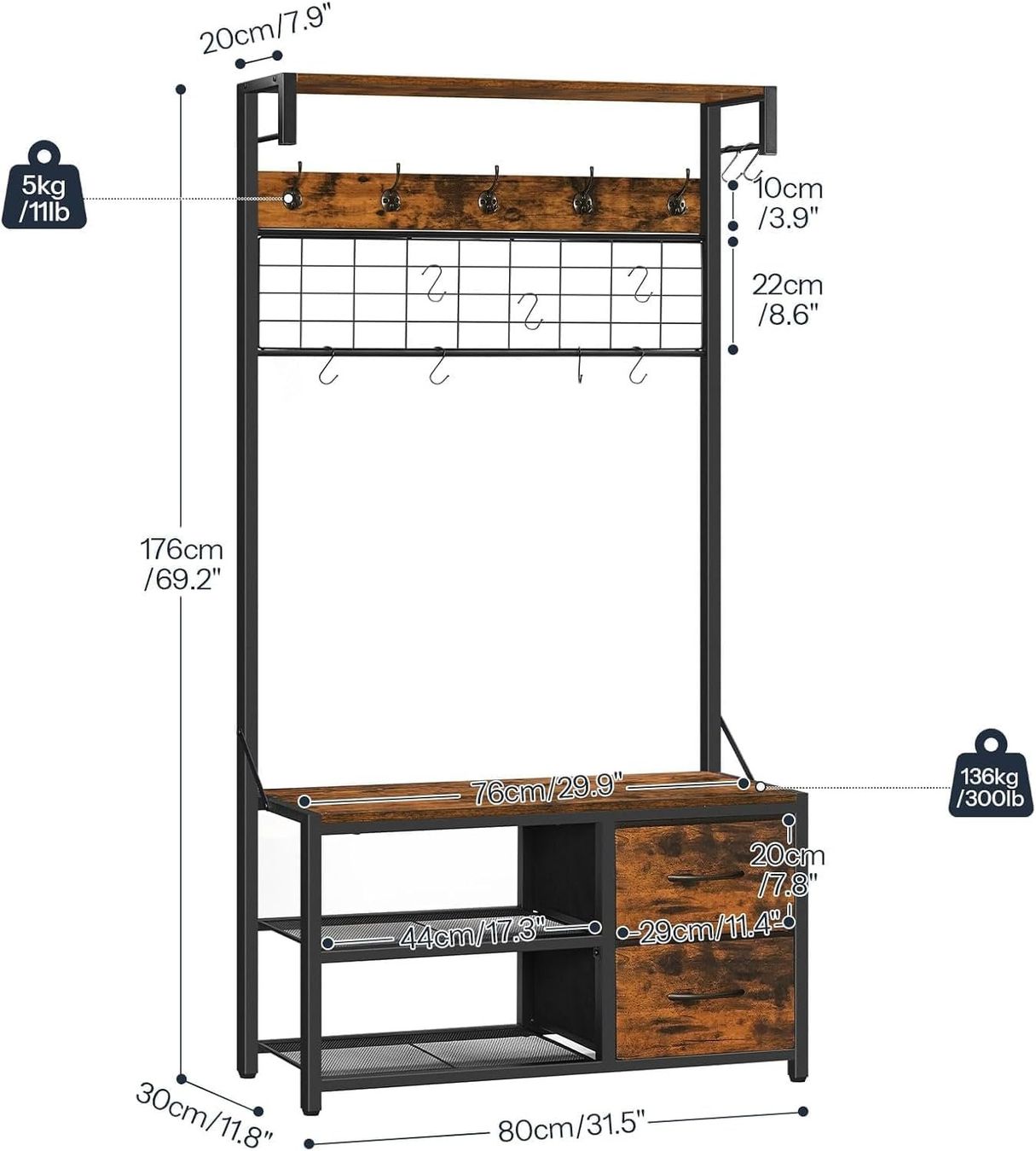 Guardaroba: Garderobenständer, Garderobe mit Sitzbank – Nuovo (secondo la descrizione) da Pieterlen venduto da Plasticbox 6