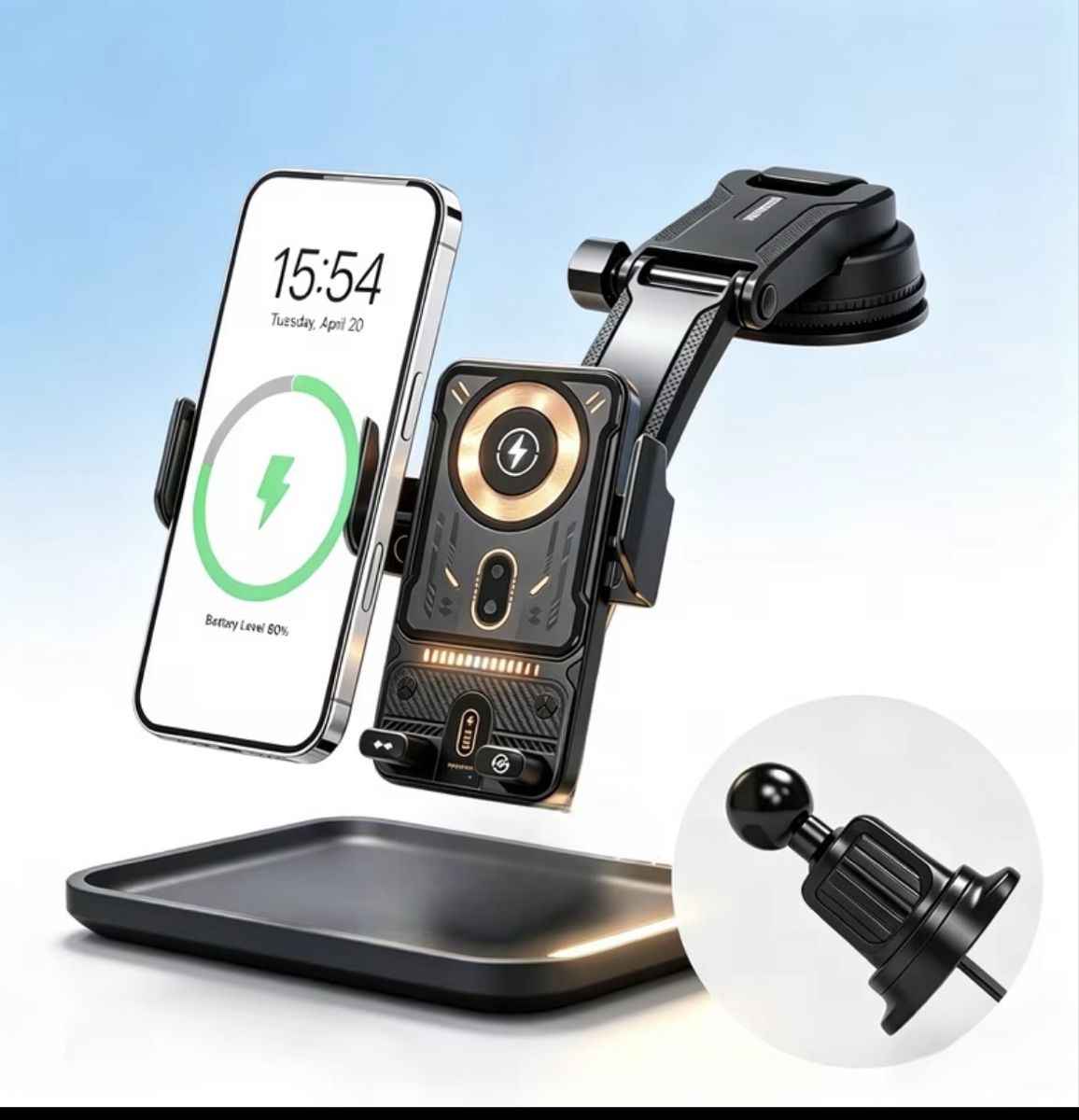 Halterungen: Auto Handyhalterung Qi Ladefunktion neu – Neu und originalverpackt aus Kloten von digi-Galaxy 1