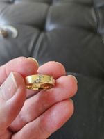 Ehering aus 18 Karat Gold (750) – Grösse 58 – mit 3 Brillant