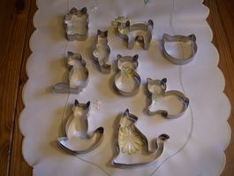 9 herzige Katzen Ausstechformen, Guetzliformen, Winterzeit !