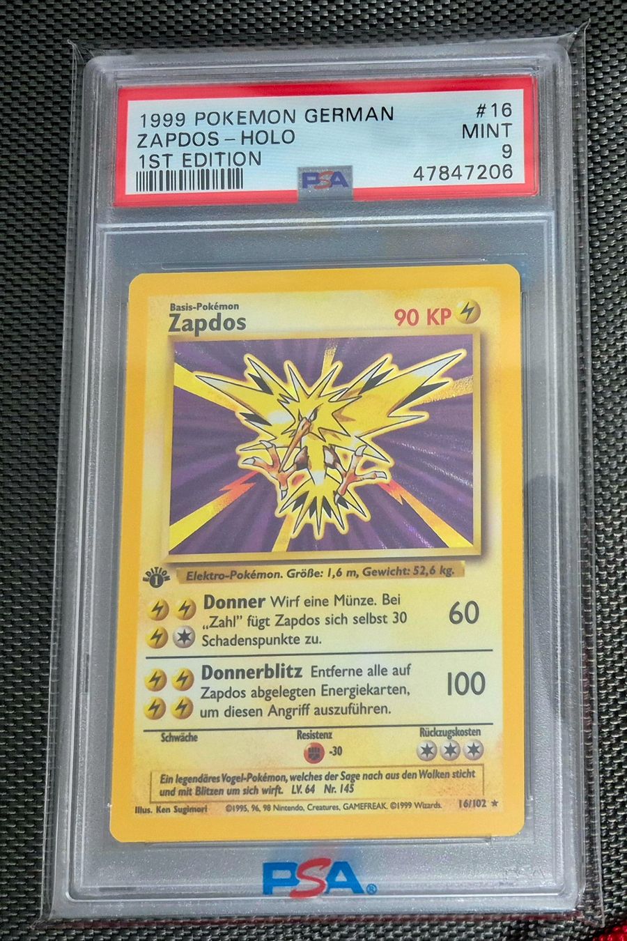 Giochi: Pokemon - Zapdos PSA 9 Holo first Edition – Nuovo (secondo la descrizione) da Urdorf venduto da amarzehic