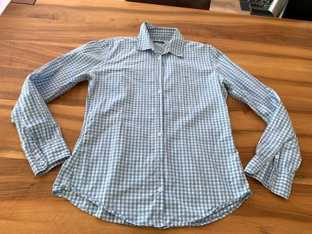 MARC O POLO karierte Bluse hellblau/weiss Gr. 38