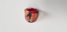 Grande bague design en verre de Murano comme NEUVE