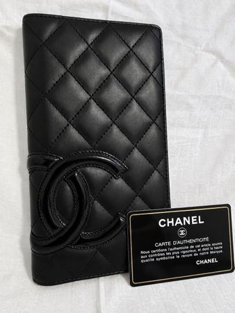 CHANEL Kartenetui – Schwarz, klassisches Rautenmuster & CC-L