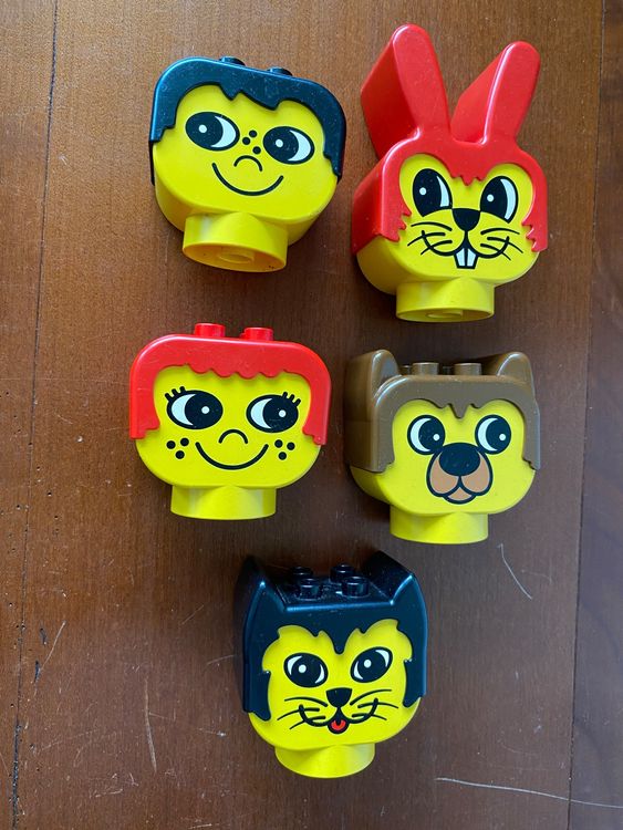 Duplo Jouets: 5 Lego Duplo vintage Primo Kopf Katze Kind Hund Bär Hase – D'occasion à THERWIL par Fcbbasel