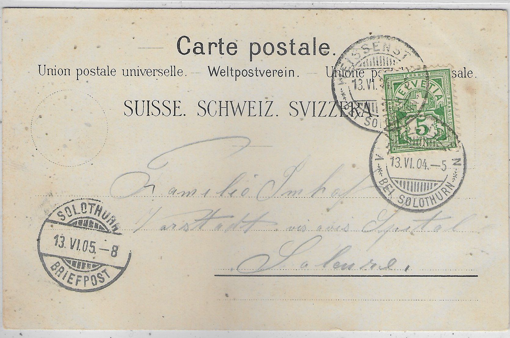 Cartoline postali: Kurhaus Weissenstein - Litho – Usato da Ettingen venduto da Kartenplanet 1