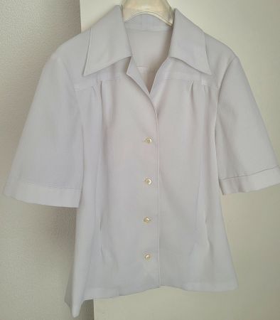 Vintage Jersey-Bluse kurzarmig