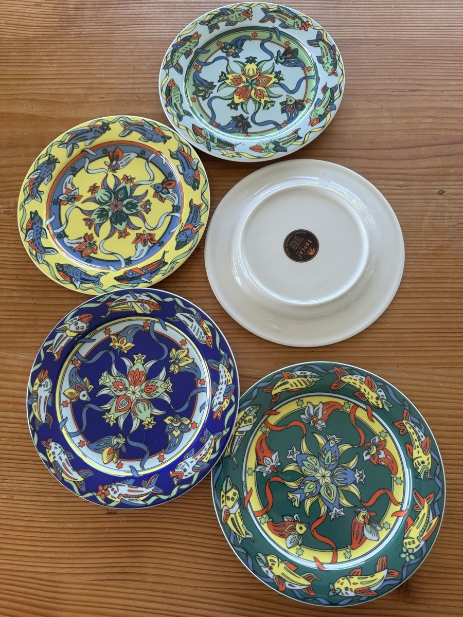 Piatti: 5 Teller Bopla Switzerland Fischmotiv bunt Durchmesser 22cm – Usato da Lanzenhäusern venduto da Galaa 3