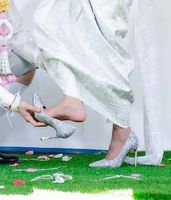 Elegante Damenschuhe mit Glitzer