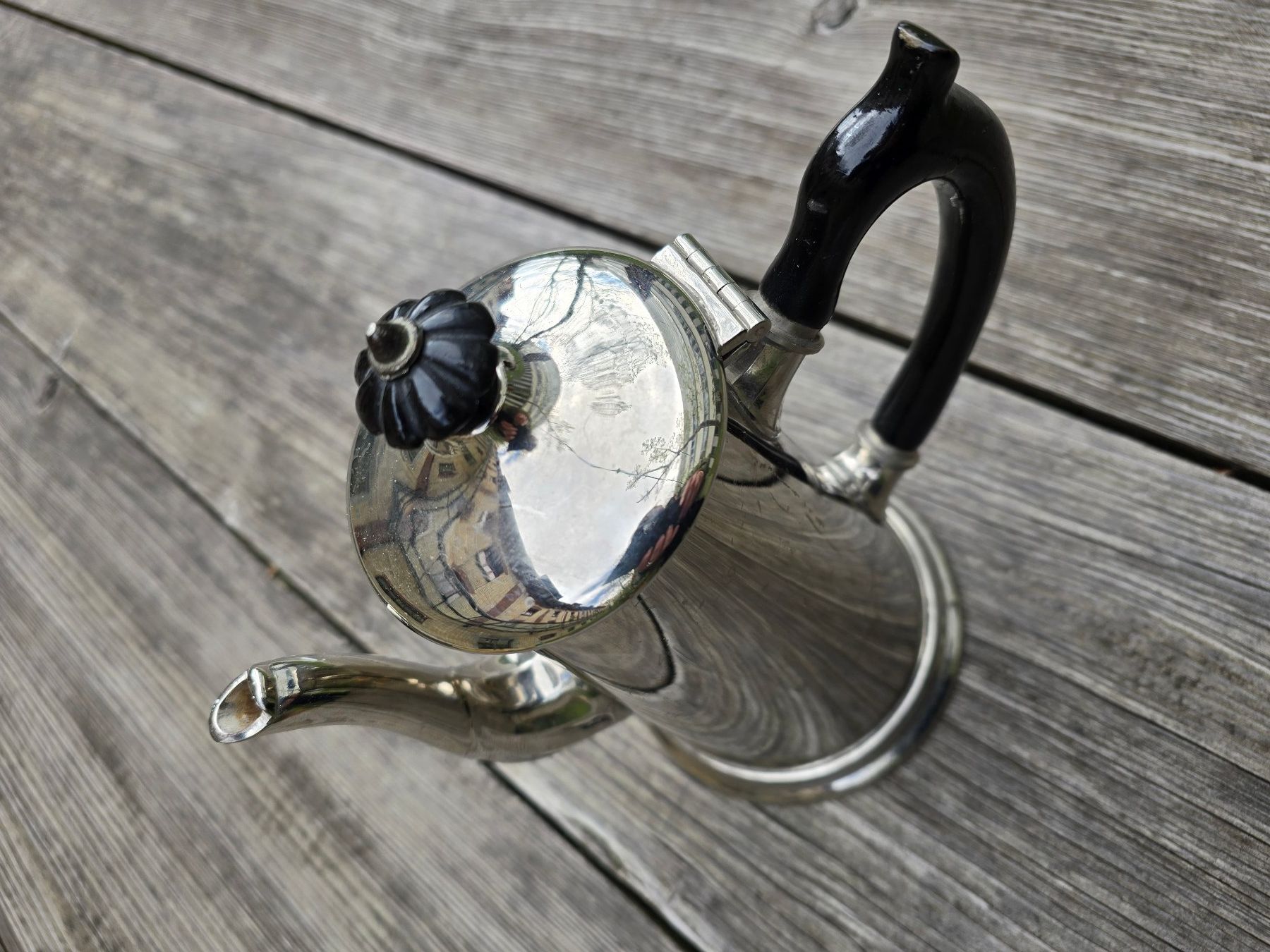 Teiere: Metall: Teekanne vintage, Silber/Bakelit – Usato da Romanshorn venduto da Rachacha 3