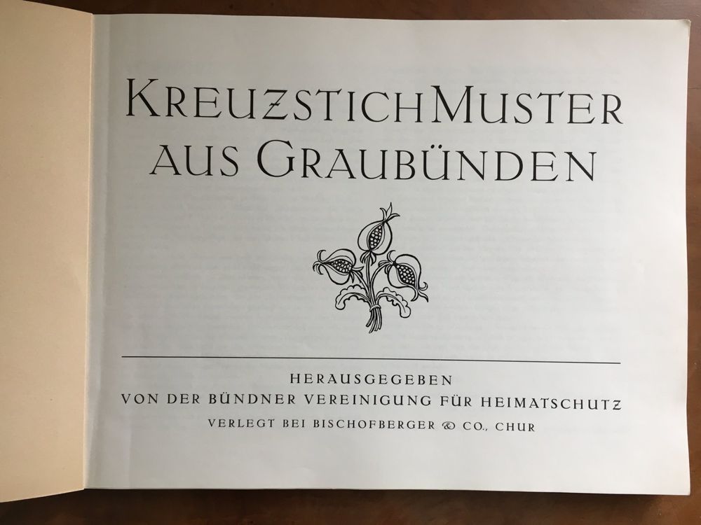 KreuzstichMuster aus Graubünden Bündner Heimatschutz 1949 Kaufen auf