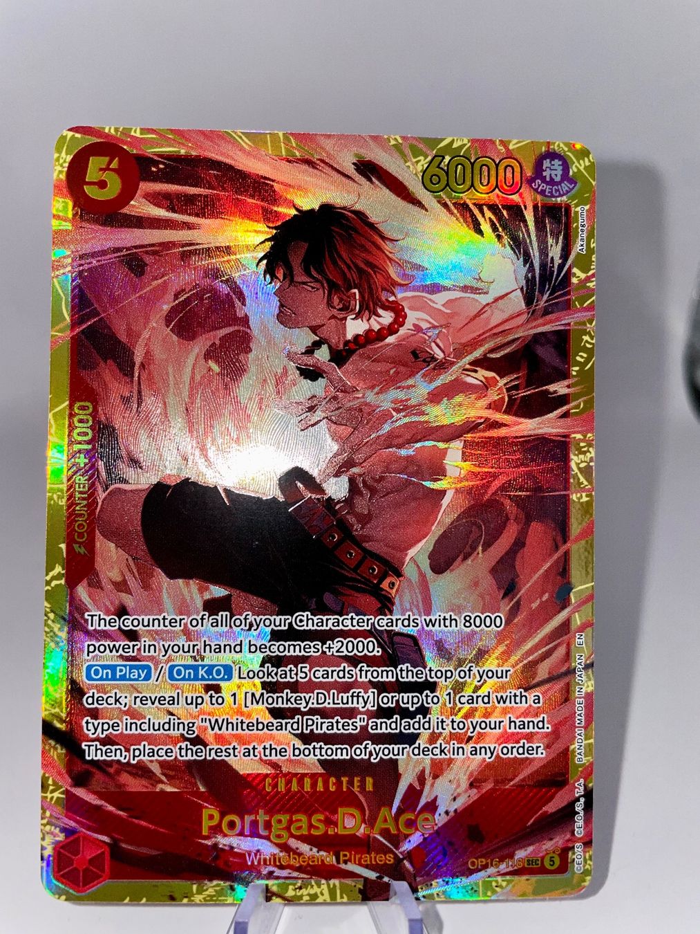 Bandai Carte collezionabili: One Piece OP16 Bundle 4x cards, D.Ace SEC Sakazuki SR & more – Usato da Biel-Benken BL venduto da Needthis 4
