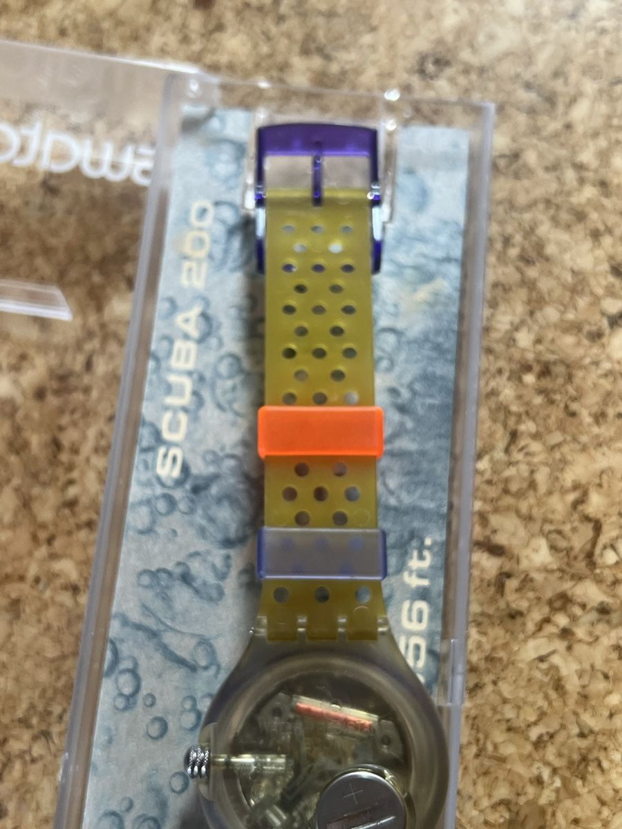 Swatch Orologi: Swatch Scuba 200 Uhr VIOLET Orange – Usato da Basel venduto da bellespirit 5