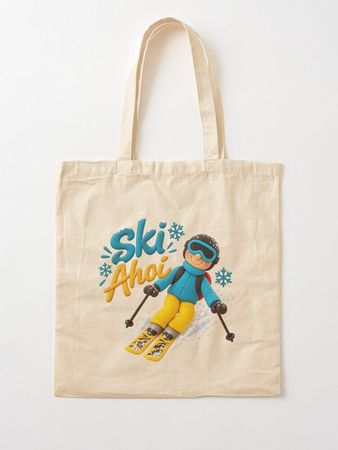 Stofftasche - Skifahren - Ski Ahoi - inkl. Versand