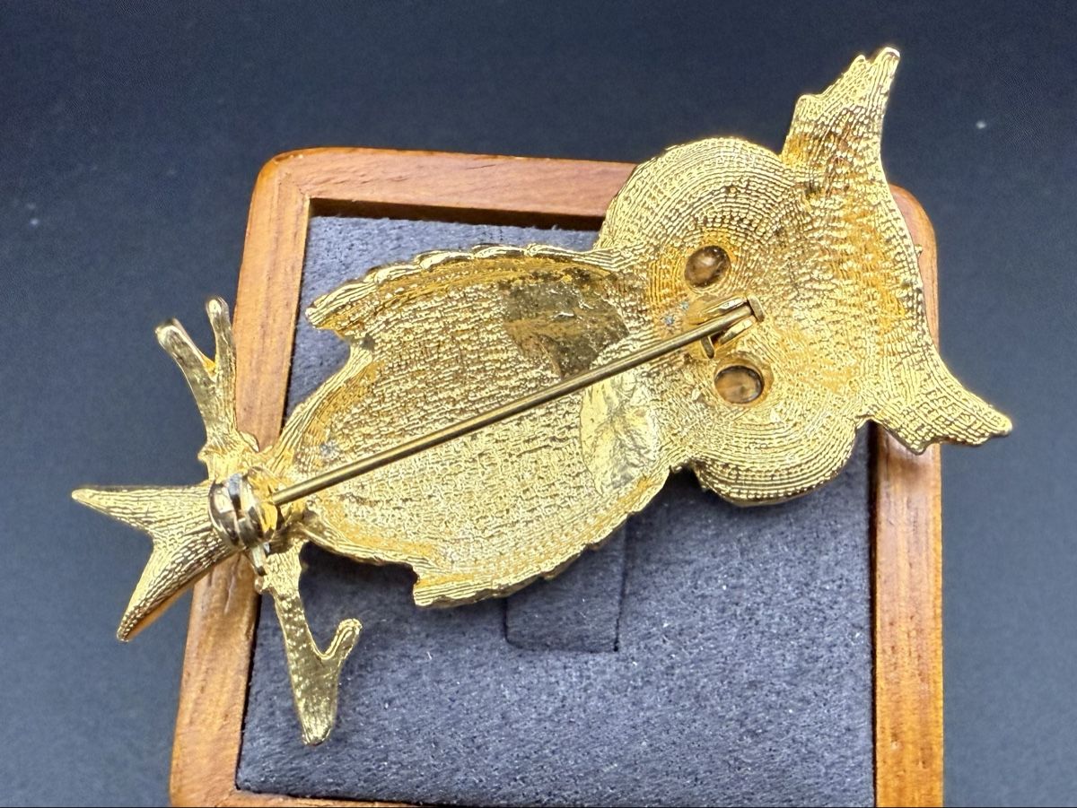 Spille & Fermagli: Vintage Brosche Eule Strass – Usato da Lamone venduto da LaCantinaMagica 6
