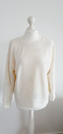 Pullover mit Kirschen Grösse 34 cremeweiss