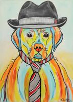 Gemälde Pop Art Labrador Hund Künstler: Manuela Reitz