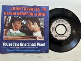 GREASE OLIVIA NEWTON JOHN JOHN TRAVOLTA tolle Single Kult