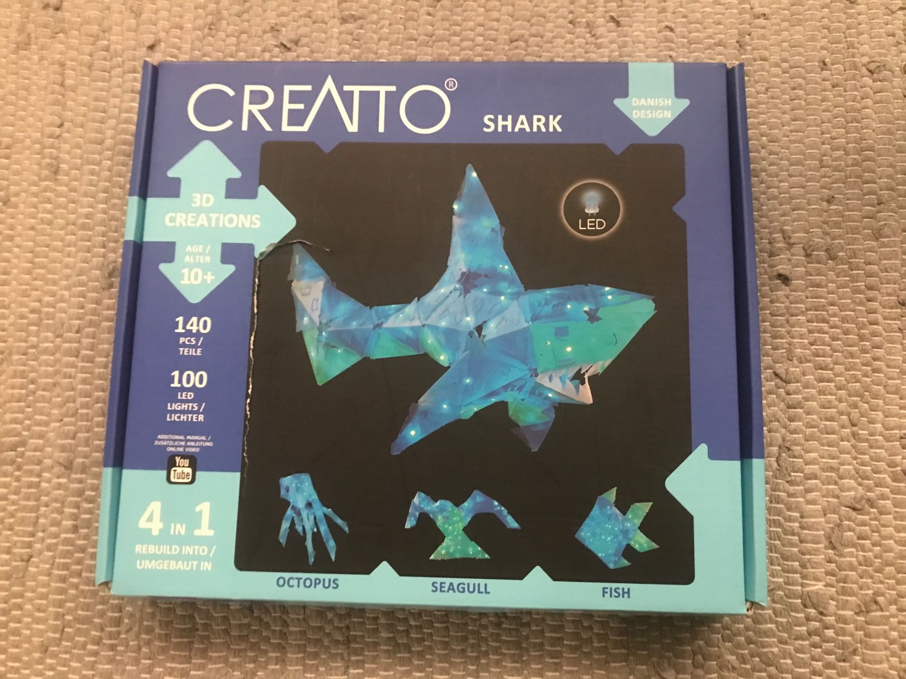 Spiele: CREATTO Shark - 3D Creations mit LED - Danish Design ab 10J – Gebraucht aus Affoltern am Albis von variablend 2