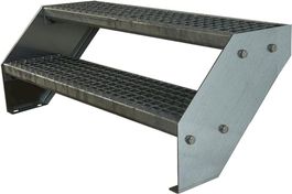 Stahltreppe mit 2 Stufen