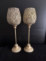 2er Set Votivkerzenständer gold orientalisch 60,5 cm hoch