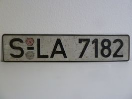 Nummernschild / Auto / Kfz-Kennzeichen Deutschland S-LA 7182