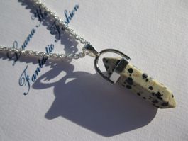 Kette mit Dalmatiner Jaspis Anhänger *NEU*