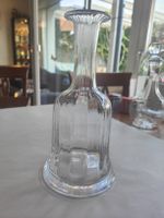 Elegante Glaskaraffe / Dekanter aus Klarglas mit Rillendekor