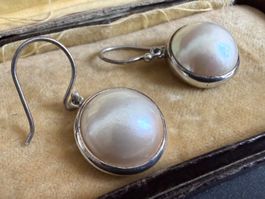 Silber Ohrringe mit Perle 925