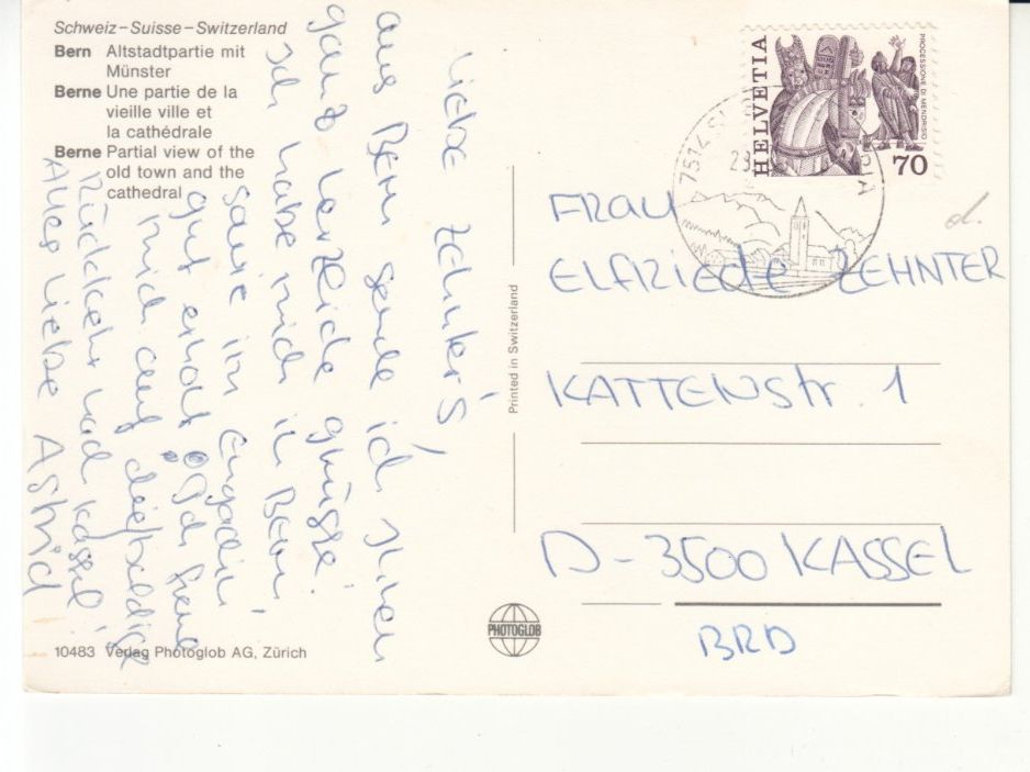 Ansichtskarten: Bern 1983 – Gebraucht aus Bürglen TG von StampGraf 1