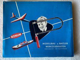 BONUM Modellbau und Bastler Werkzeugkasten Vintage Komplett!