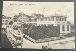 Speicher Hotel Löwen mit Strassenbahn 