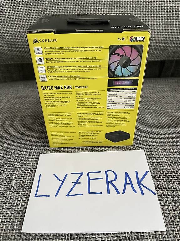 PCs: Corsair iCUE LINK RX120 MAX RGB – Neu und originalverpackt aus Cham von lyzerak 1