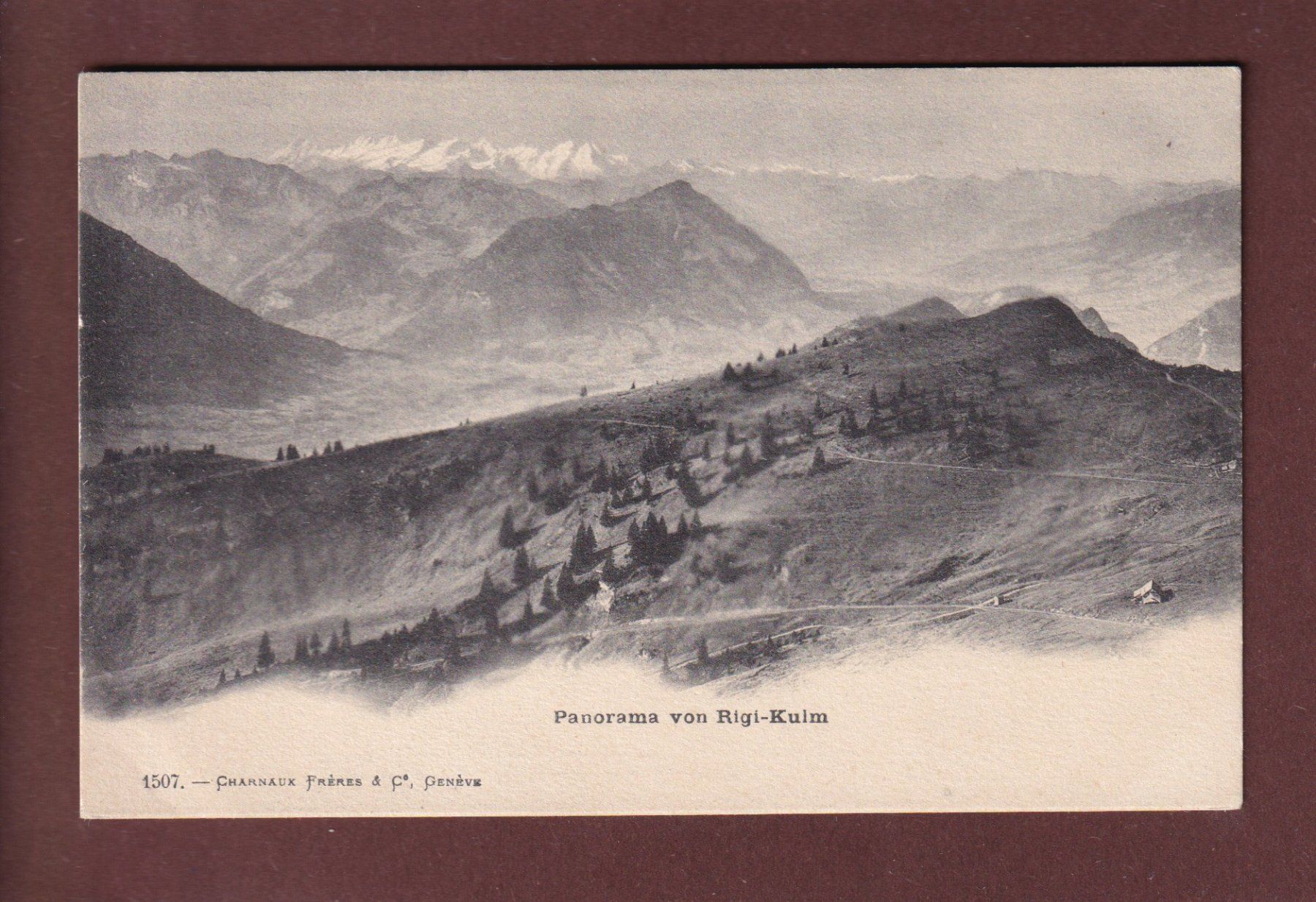 Cartoline postali: Panorama vom RIGI-KULM - Charnaux Frères – Usato da Pully venduto da nicecards