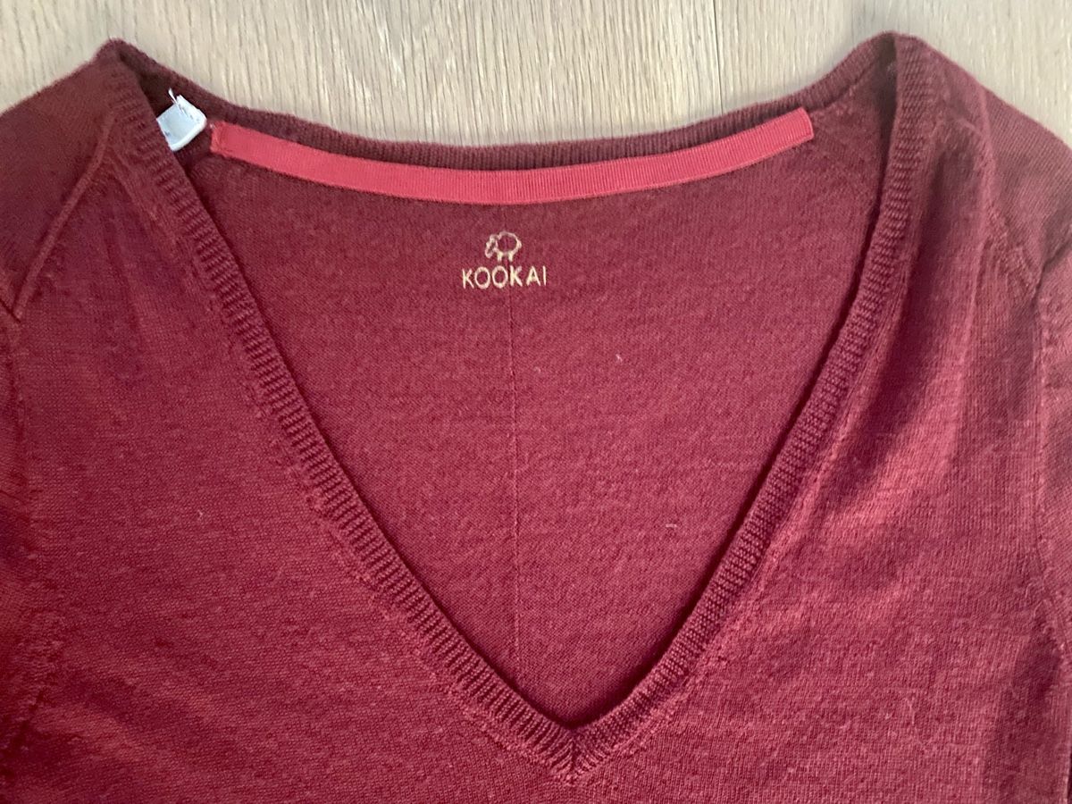 Kookai Maglioni & Felpe: Kookai Damenpullover, weinrot, Gr. 1, V-Ausschnitt – Nuovo (secondo la descrizione) da Winkel venduto da Flyhy2020 2
